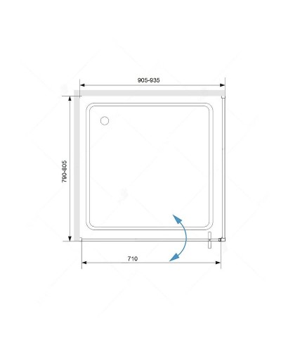 Душевой уголок RGW Stilvoll SV-43 90х80 06324398-011 профиль Хром стекло прозрачное