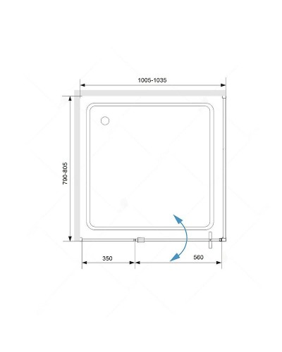 Душевой уголок RGW Stilvoll SV-44 100х80 06324408-011 профиль Хром стекло прозрачное