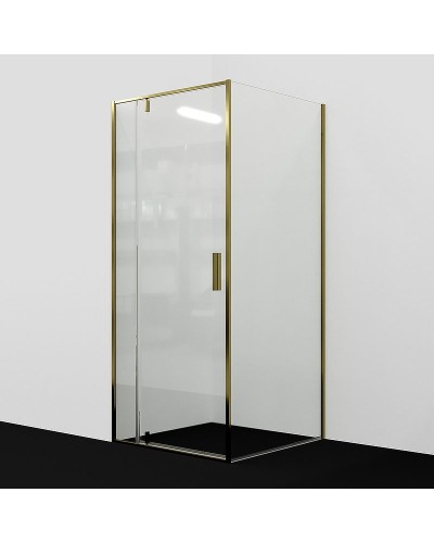 Душевой уголок WasserKRAFT Aisch 90x90 55P03 профиль Матовое золото стекло прозрачное