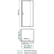 Душевой уголок WasserKRAFT Aisch 90x90 55P03 профиль Матовое золото стекло прозрачное