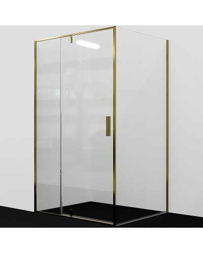 Душевой уголок WasserKRAFT Aisch 90x100 55P18 профиль Матовое золото стекло прозрачное