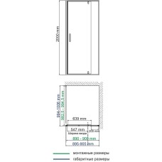 Душевой уголок WasserKRAFT Aisch 90x100 55P18 профиль Матовое золото стекло прозрачное