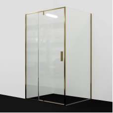 Душевой уголок WasserKRAFT Aisch 100x90 55P22 профиль Матовое золото стекло прозрачное