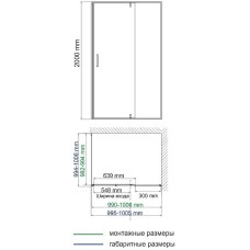 Душевой уголок WasserKRAFT Aisch 100x100 55P19 профиль Матовое золото стекло прозрачное