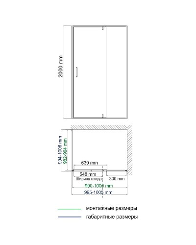 Душевой уголок WasserKRAFT Aisch 100x100 55P19 профиль Матовое золото стекло прозрачное