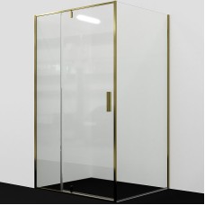 Душевой уголок WasserKRAFT Aisch 120x90 55P07 профиль Матовое золото стекло прозрачное