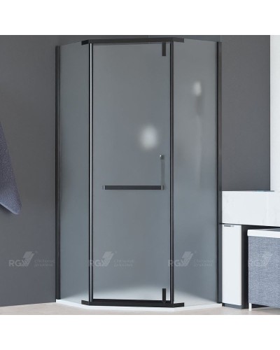Душевой уголок RGW Hotel HO-081-B 90х90 350608199-24 профиль Черный стекло матовое-сатинат