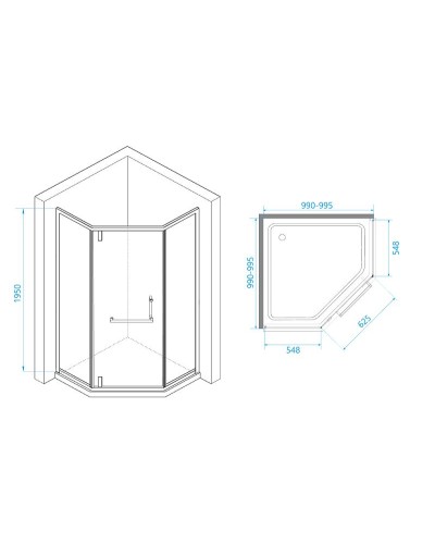 Душевой уголок RGW Hotel HO-084 100х100 350608400-21 профиль Хром стекло матовое-сатинат