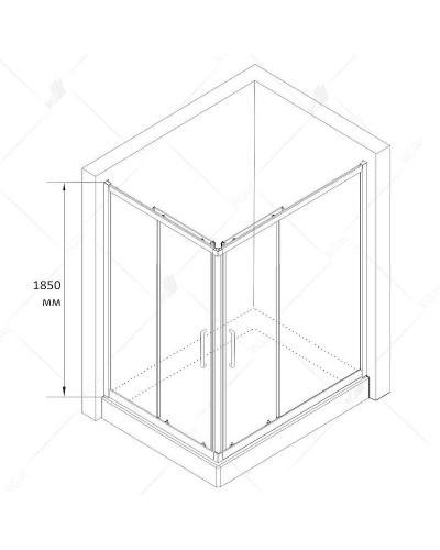 Душевой уголок RGW Classic CL-44 100х80 32094480-11 профиль Хром стекло прозрачное