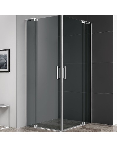 Душевой уголок Cezares Slider 90x80 SLIDER-AH-2-70/80-80/90-GRIGIO-Cr профиль Хром стекло серое