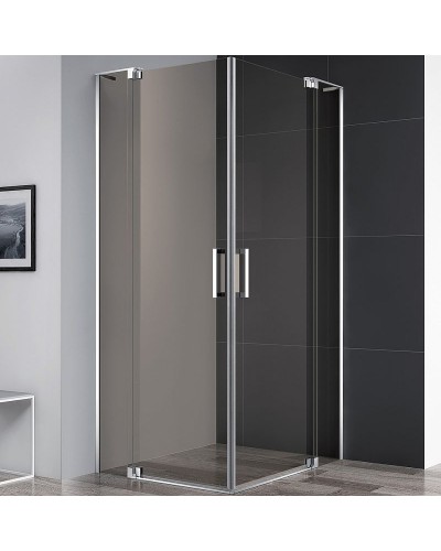 Душевой уголок Cezares Slider 100x80 SLIDER-AH-2-70/80-90/100-BR-Cr профиль Хром стекло бронзовое