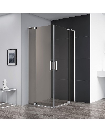 Душевой уголок Cezares Slider 100x80 SLIDER-AH-2-70/80-90/100-BR-Cr профиль Хром стекло бронзовое