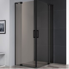 Душевой уголок Cezares Slider 100x80 SLIDER-AH-2-70/80-90/100-BR-NERO профиль Черный матовый стекло бронзовое