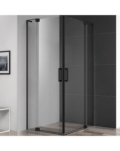 Душевой уголок Cezares Slider 100x80 SLIDER-AH-2-70/80-90/100-C-NERO профиль Черный матовый стекло прозрачное