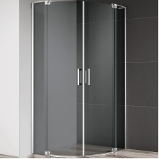 Душевой уголок Cezares Slider 100x100 SLIDER-R-2-90/100-GRIGIO-Cr профиль Хром стекло серое