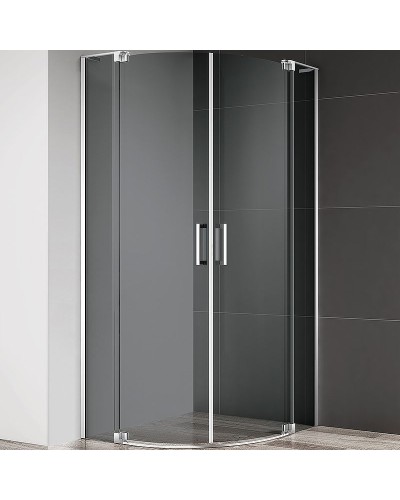 Душевой уголок Cezares Slider 100x100 SLIDER-R-2-90/100-GRIGIO-Cr профиль Хром стекло серое