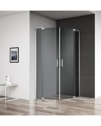 Душевой уголок Cezares Slider 100x100 SLIDER-R-2-90/100-GRIGIO-Cr профиль Хром стекло серое