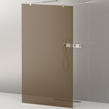 Душевая перегородка Cezares Liberta 110 LIBERTA-L-2-110-BR-Cr профиль Хром стекло бронзовое