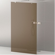 Душевая перегородка Cezares Liberta 110 LIBERTA-L-2-110-BR-Cr профиль Хром стекло бронзовое