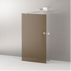 Душевая перегородка Cezares Liberta 110 LIBERTA-L-2-110-BR-Cr профиль Хром стекло бронзовое