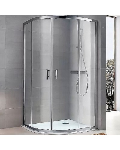 Душевой уголок Koller Pool Round 120X80 R12080RC профиль Хром стекло прозрачное