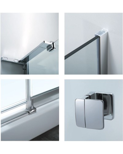 Душевой уголок Koller Pool Neon 90X90 N90KС профиль Хром стекло прозрачное