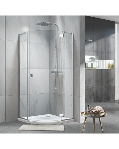 Душевой уголок Koller Pool Neon 90X90 N90RС профиль Хром стекло прозрачное