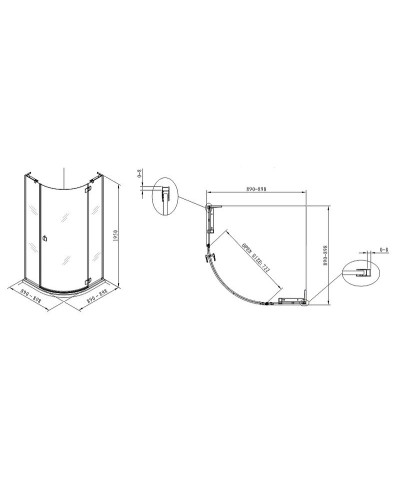 Душевой уголок Koller Pool Neon 90X90 N90RС профиль Хром стекло прозрачное
