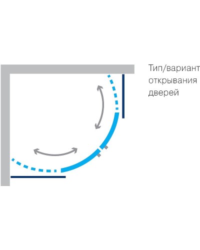 Душевой уголок Koller Pool Round 80X80 R80RG профиль Хром стекло рифленое