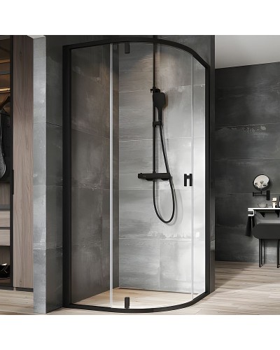 Душевой уголок Ravak Nexty NSKK3-80 80x80 3O644300Z1 профиль Черный стекло Transparent