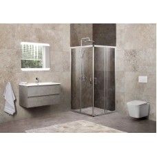 Душевой уголок 85-100х85-100 см BelBagno UNIQUE-A-2-85/100-P-Cr текстурное стекло