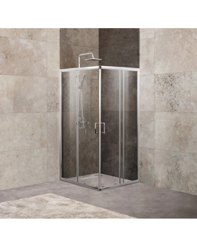 Душевой уголок 85-100х85-100 см BelBagno UNIQUE-A-2-85/100-P-Cr текстурное стекло