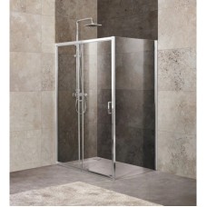 Душевой уголок 100-115x90 см BelBagno UNIQUE-AH-1-100/115-90-P-Cr текстурное стекло