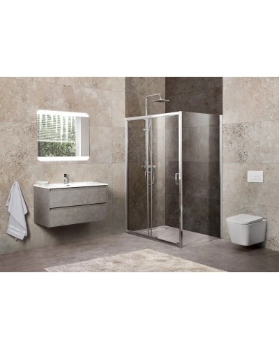Душевой уголок 110-125x90 см BelBagno UNIQUE-AH-1-110/125-90-C-Cr прозрачное