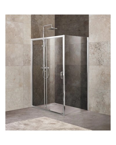 Душевой уголок 120-135x90 см BelBagno UNIQUE-AH-1-120/135-90-P-Cr текстурное стекло