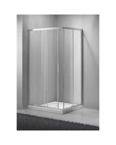 Душевой уголок 120х90 см BelBagno SELA-AH-2-120/90-Ch-Cr текстурное стекло