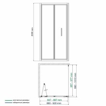 Душевой уголок WasserKRAFT Weser 90x100 78F18 профиль Хром стекло прозрачное