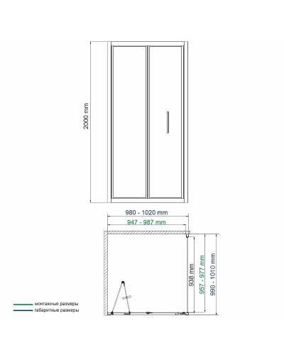 Душевой уголок WasserKRAFT Weser 100x100 78F19 профиль Хром стекло прозрачное