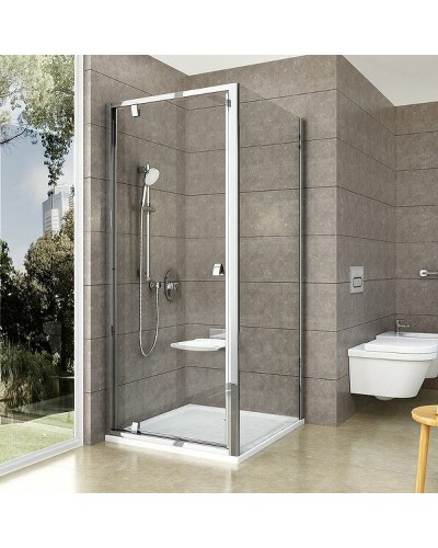 Душевой уголок Ravak Pivot PDOP1+PPS 90х80 03G70C00Z1+90G40C00Z1 профиль Хром стекло Transparent