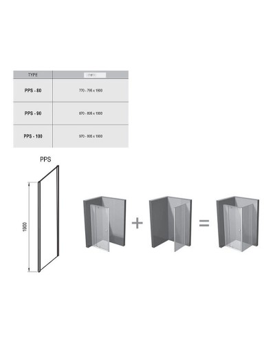 Душевой уголок Ravak Pivot PDOP2+PPS 110х80 03GD0C00Z1+90G40C00Z1 профиль Хром стекло Transparent