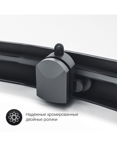 Душевой уголок AM.PM Gem 100х80 W90G-404-100280-BT профиль Черный матовый стекло прозрачное