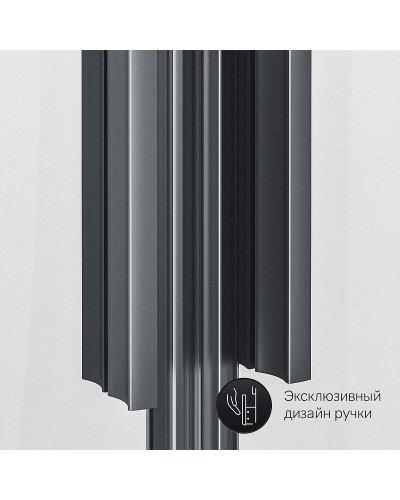 Душевой уголок AM.PM Gem 100х80 W90G-404-100280-BT профиль Черный матовый стекло прозрачное