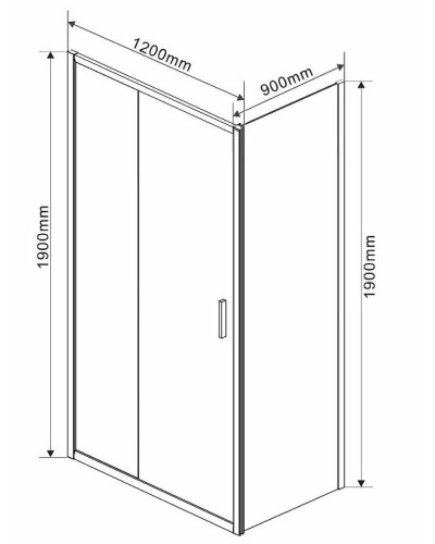 Душевой уголок Vincea Garda 120х90 VSR-1G9012CHB профиль Черный стекло шиншилла