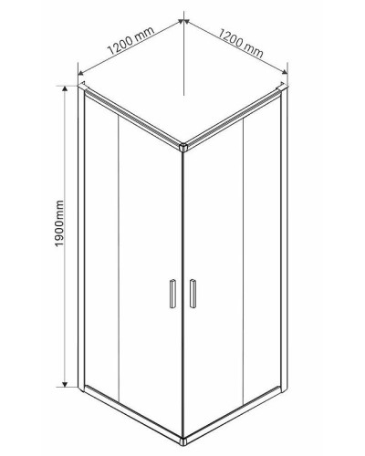Душевой уголок Vincea Garda 120х120 VSS-1G1212CH профиль Хром стекло шиншилла