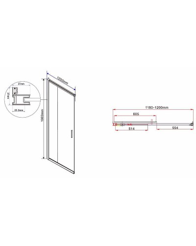 Душевой уголок Vincea Garda 120х120 VSS-1G1212CH профиль Хром стекло шиншилла