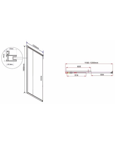 Душевой уголок Vincea Garda 120х110 VSS-1G1112CH профиль Хром стекло шиншилла