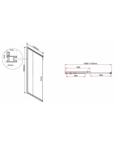 Душевой уголок Vincea Garda 120х110 VSS-1G1112CH профиль Хром стекло шиншилла