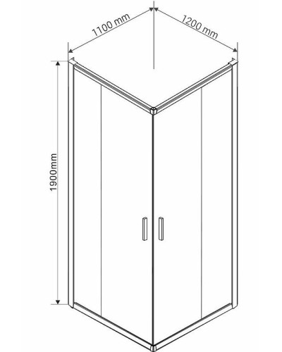 Душевой уголок Vincea Garda 120х110 VSS-1G1112CH профиль Хром стекло шиншилла