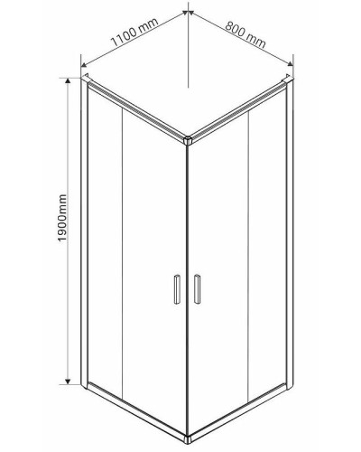 Душевой уголок Vincea Garda 110х80 VSS-1G8011CH профиль Хром стекло шиншилла