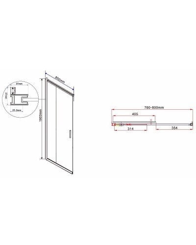 Душевой уголок Vincea Garda 120х80 VSS-1G8012CH профиль Хром стекло шиншилла